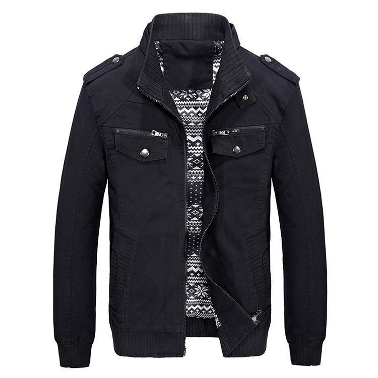 Stylish slim fit casual military jacket for men