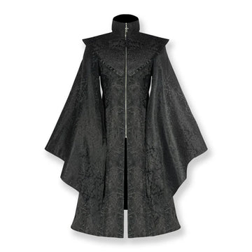 Men's retro gothic aristocratic punk cosplay coat with jacquard design