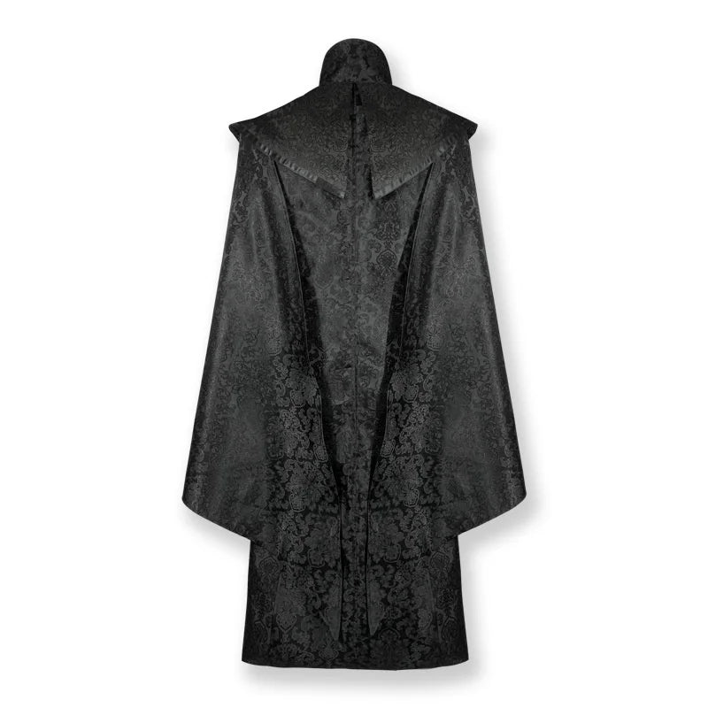 Men's retro gothic aristocratic punk cosplay coat with jacquard design