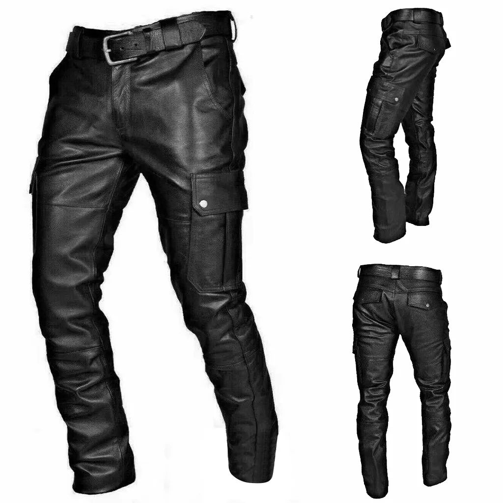 Men's gothic cargo pants with multiple pockets