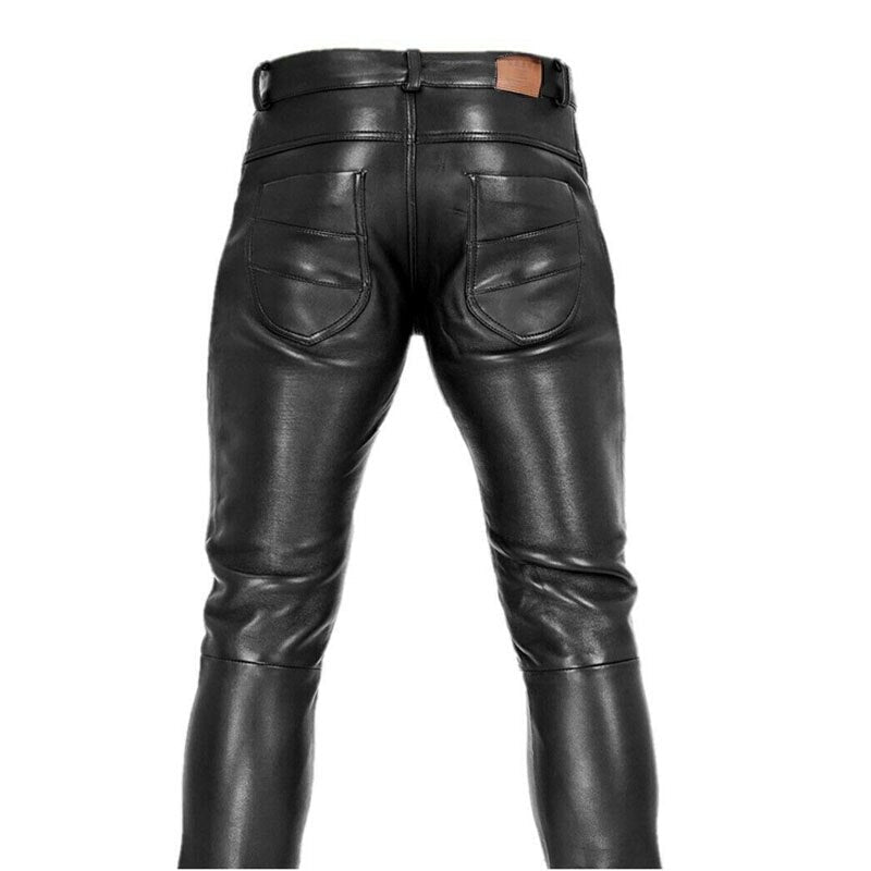 Men's high waist slim cone shape punk pants