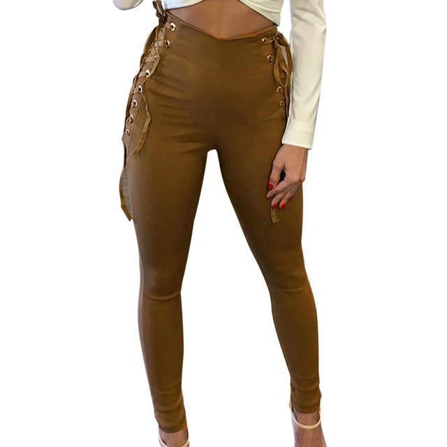 Wide-leg high waist women's casual sports pants with wrinkled design