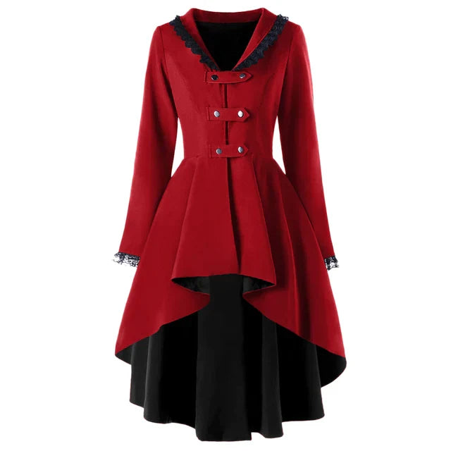 Gothic women's retro palace style vintage long coat with princess sleeves