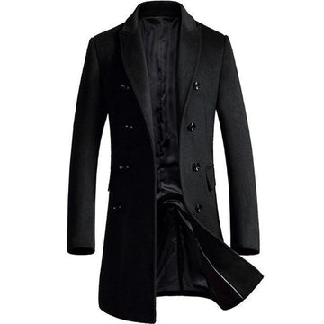 Men's mid-length business casual coat