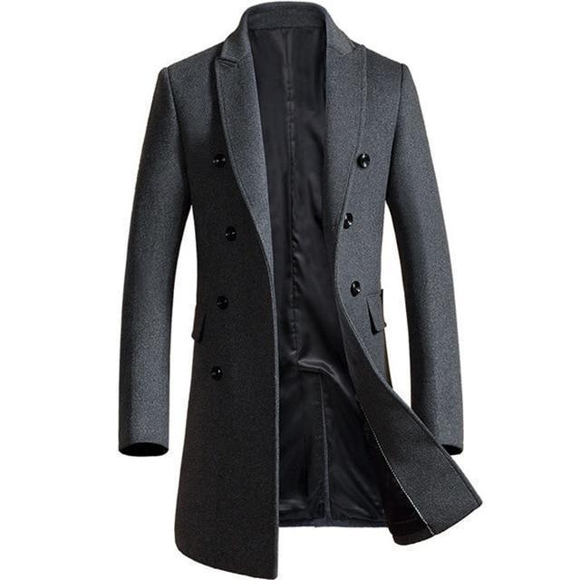 Men's mid-length business casual coat